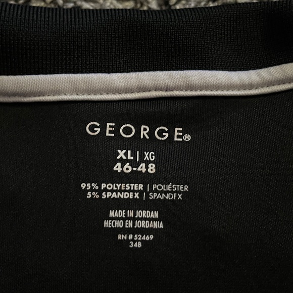 Vintage George Men's Classic Black Polo Shirt (XL) - Picture 2 of 6